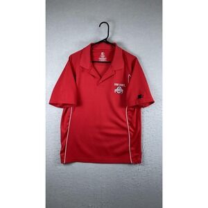 Ohio State Buckeyes Shirt Mens Medium Red NCAA Football Starter Golf Polo